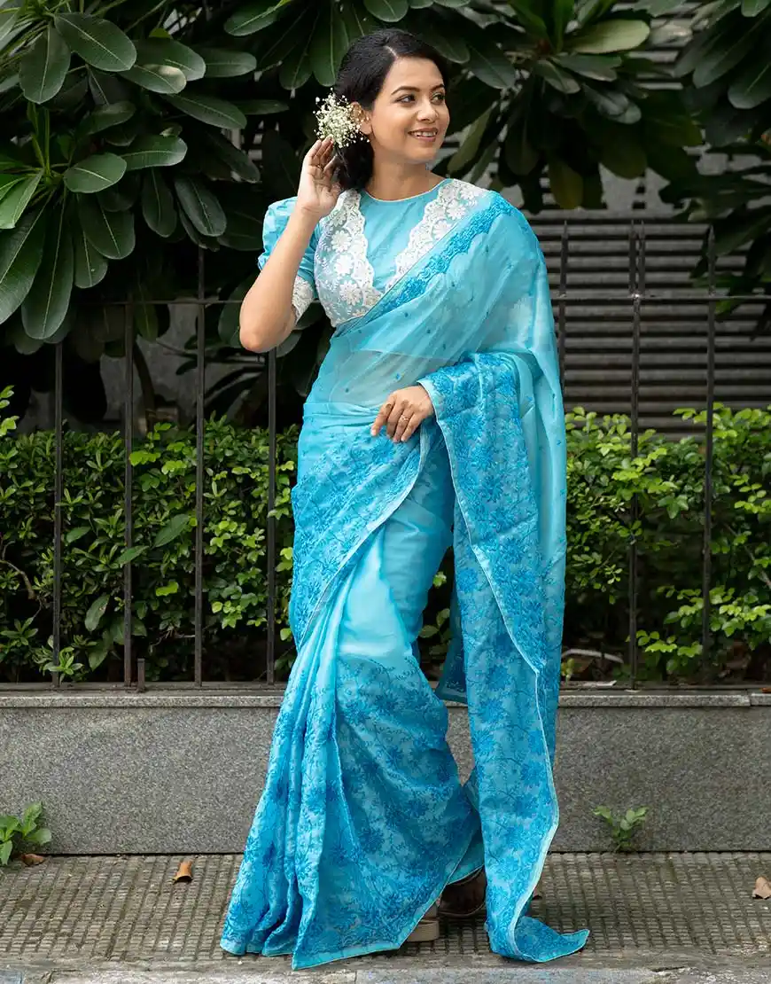 Cherry Blossom Saree
