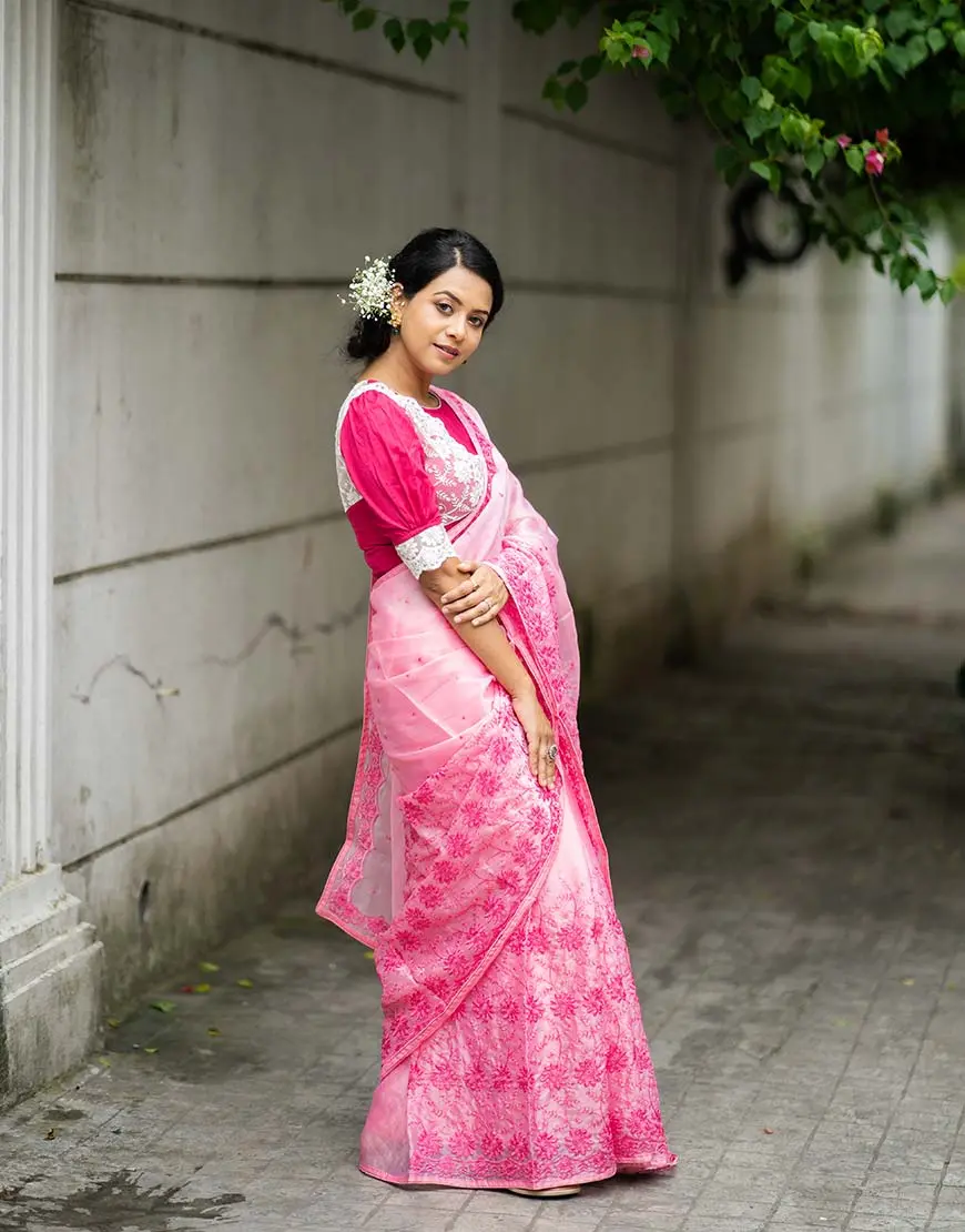 Cherry Blossom Saree