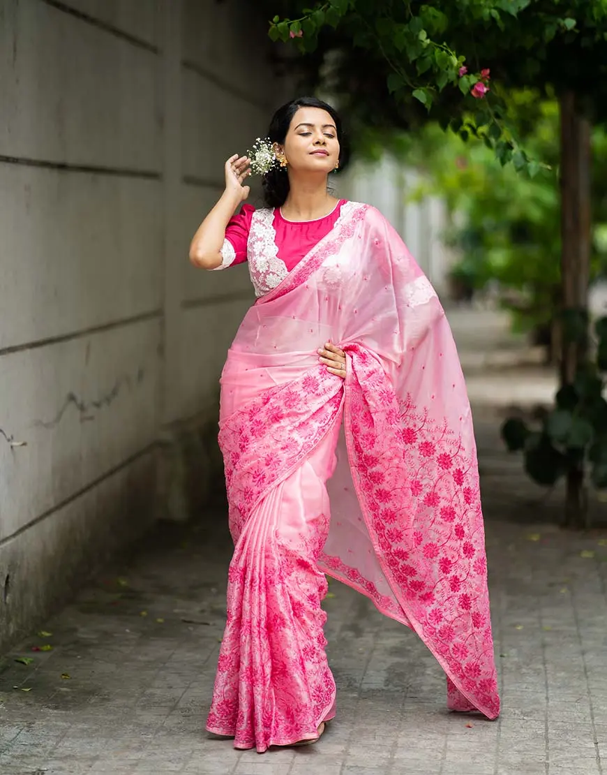 Cherry Blossom Saree