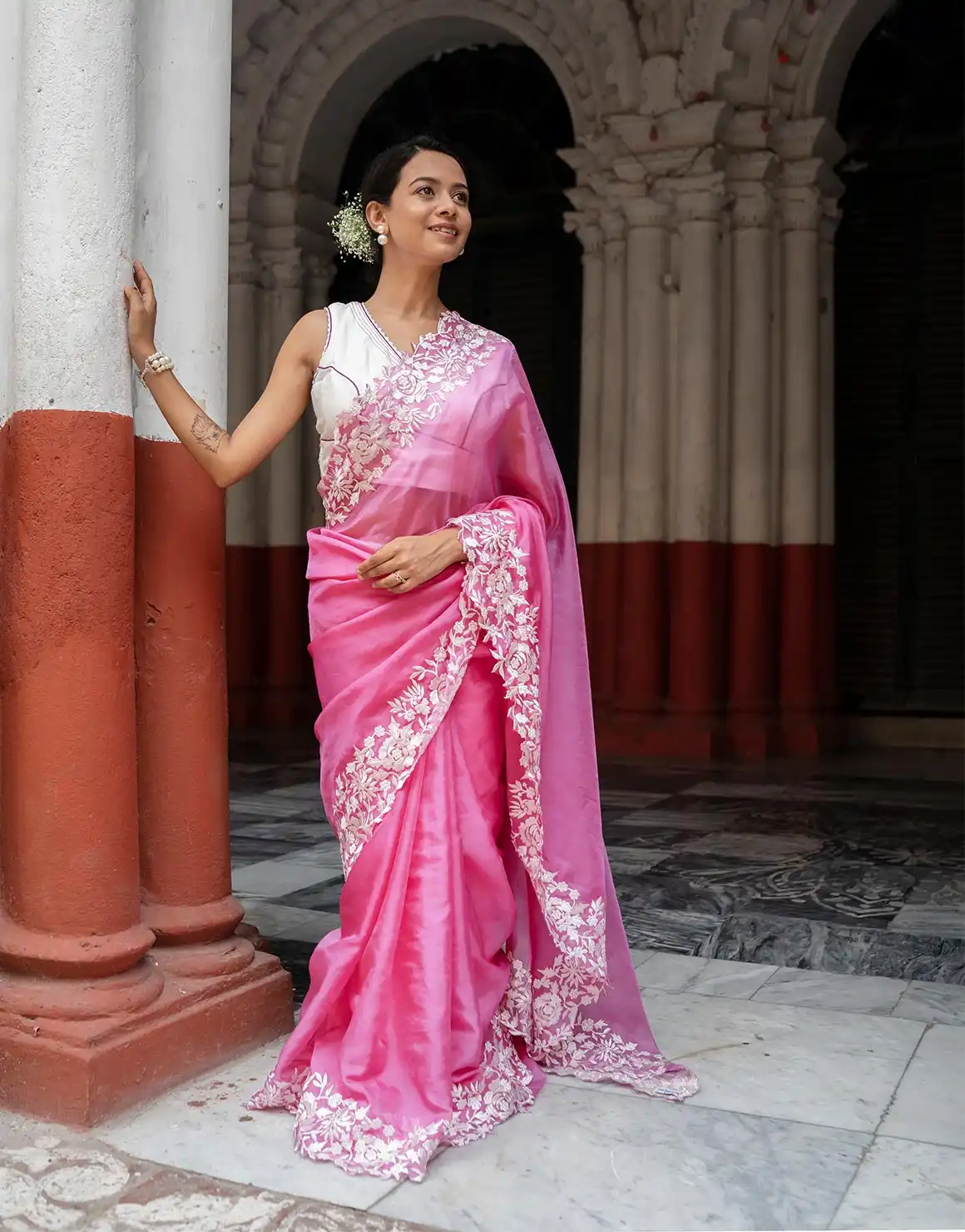 Rosy Rhapsody Saree